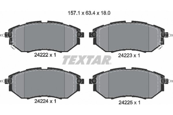 Textar Σετ τακάκια, Δισκόφρενα - 2422201