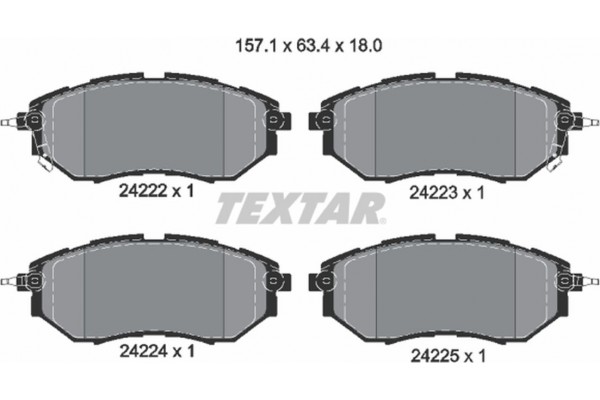 Textar Σετ τακάκια, Δισκόφρενα - 2422201 Textar Σετ τακάκια, Δισκόφρενα - 2422201