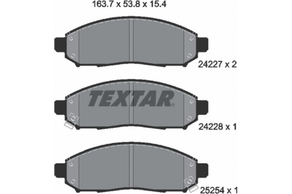 Textar Σετ τακάκια, Δισκόφρενα - 2422704