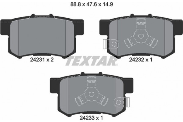 Textar Σετ τακάκια, Δισκόφρενα - 2423101