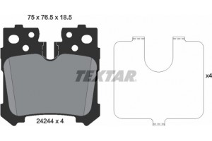 Textar Σετ τακάκια, Δισκόφρενα - 2424401