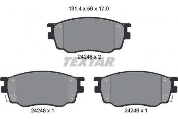 Textar Σετ τακάκια, Δισκόφρενα - 2424601 Textar Σετ τακάκια, Δισκόφρενα - 2424601