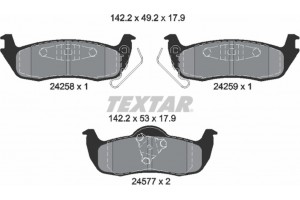 Textar Σετ τακάκια, Δισκόφρενα - 2425801