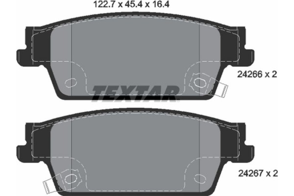 Textar Σετ τακάκια, Δισκόφρενα - 2426601 Textar Σετ τακάκια, Δισκόφρενα - 2426601