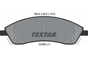 Textar Σετ τακάκια, Δισκόφρενα - 2426801