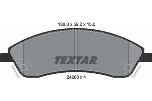 Textar Σετ τακάκια, Δισκόφρενα - 2426801