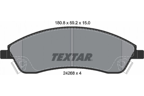 Textar Σετ τακάκια, Δισκόφρενα - 2426801