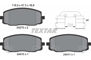 Textar Σετ τακάκια, Δισκόφρενα - 2427501