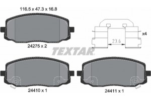 Textar Σετ τακάκια, Δισκόφρενα - 2427501