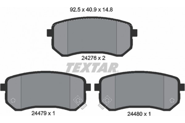 Textar Σετ τακάκια, Δισκόφρενα - 2427601