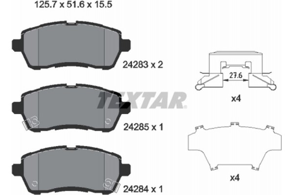 Textar Σετ τακάκια, Δισκόφρενα - 2428303 Textar Σετ τακάκια, Δισκόφρενα - 2428303