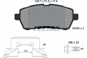 Textar Σετ τακάκια, Δισκόφρενα - 2428302