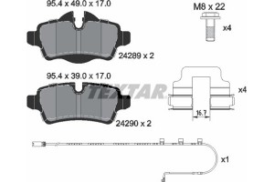 Textar Σετ τακάκια, Δισκόφρενα - 2428904
