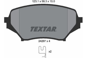 Textar Σετ τακάκια, Δισκόφρενα - 2429701