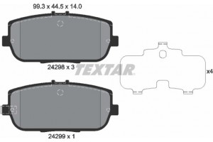 Textar Σετ τακάκια, Δισκόφρενα - 2429801