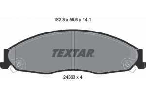 Textar Σετ τακάκια, Δισκόφρενα - 2430301