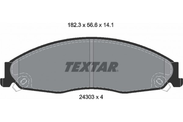 Textar Σετ τακάκια, Δισκόφρενα - 2430301 Textar Σετ τακάκια, Δισκόφρενα - 2430301