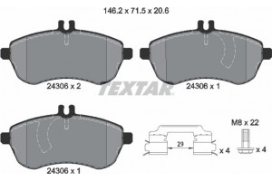 Textar Σετ τακάκια, Δισκόφρενα - 2430602