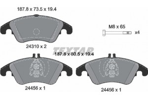 Textar Σετ τακάκια, Δισκόφρενα - 2431001