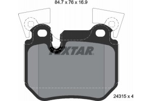 Textar Σετ τακάκια, Δισκόφρενα - 2431501