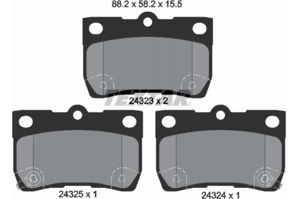 Textar Σετ τακάκια, Δισκόφρενα - 2432301 Textar Σετ τακάκια, Δισκόφρενα - 2432301