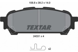 Textar Σετ τακάκια, Δισκόφρενα - 2433101