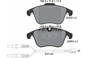 Textar Σετ τακάκια, Δισκόφρενα - 2433201