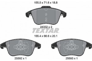 Textar Σετ τακάκια, Δισκόφρενα - 2433205