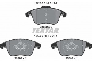 Textar Σετ τακάκια, Δισκόφρενα - 2433205