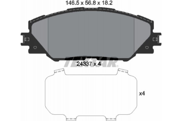 Textar Σετ τακάκια, Δισκόφρενα - 2433701 Textar Σετ τακάκια, Δισκόφρενα - 2433701