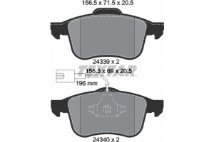 Textar Σετ τακάκια, Δισκόφρενα - 2433901