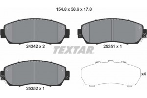 Textar Σετ τακάκια, Δισκόφρενα - 2434201