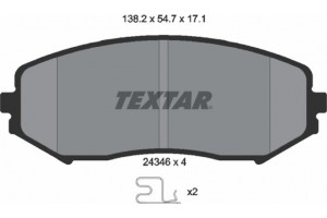 Textar Σετ τακάκια, Δισκόφρενα - 2434601