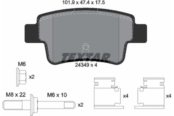 Textar Σετ τακάκια, Δισκόφρενα - 2434903 Textar Σετ τακάκια, Δισκόφρενα - 2434903