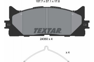 Textar Σετ τακάκια, Δισκόφρενα - 2435001