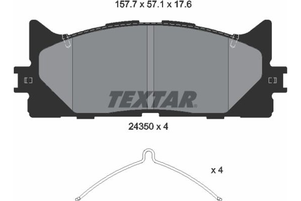 Textar Σετ τακάκια, Δισκόφρενα - 2435001