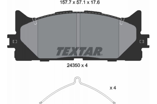 Textar Σετ τακάκια, Δισκόφρενα - 2435001 Textar Σετ τακάκια, Δισκόφρενα - 2435001