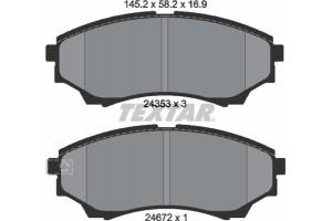 Textar Σετ τακάκια, Δισκόφρενα - 2435301