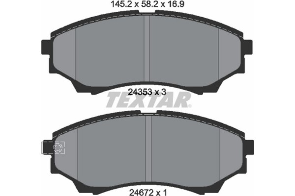 Textar Σετ τακάκια, Δισκόφρενα - 2435301 Textar Σετ τακάκια, Δισκόφρενα - 2435301