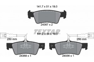 Textar Σετ τακάκια, Δισκόφρενα - 2436701