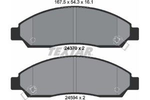 Textar Σετ τακάκια, Δισκόφρενα - 2437001