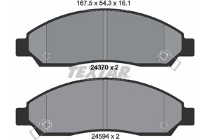 Textar Σετ τακάκια, Δισκόφρενα - 2437001