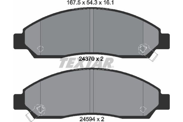 Textar Σετ τακάκια, Δισκόφρενα - 2437001