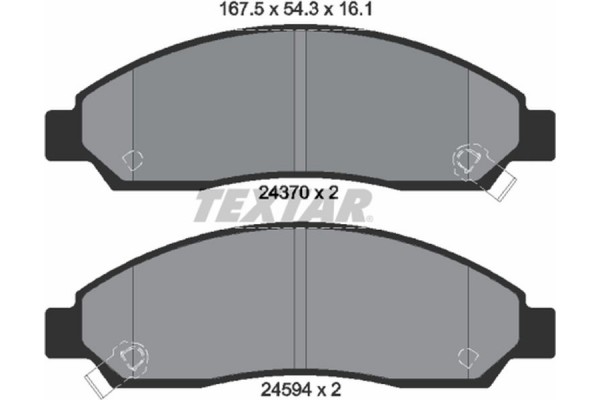 Textar Σετ τακάκια, Δισκόφρενα - 2437001