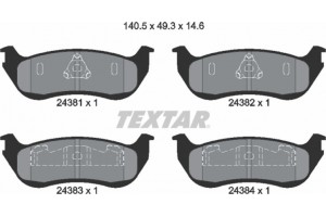 Textar Σετ τακάκια, Δισκόφρενα - 2438101