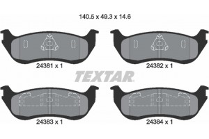 Textar Σετ τακάκια, Δισκόφρενα - 2438101