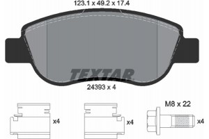 Textar Σετ τακάκια, Δισκόφρενα - 2439301