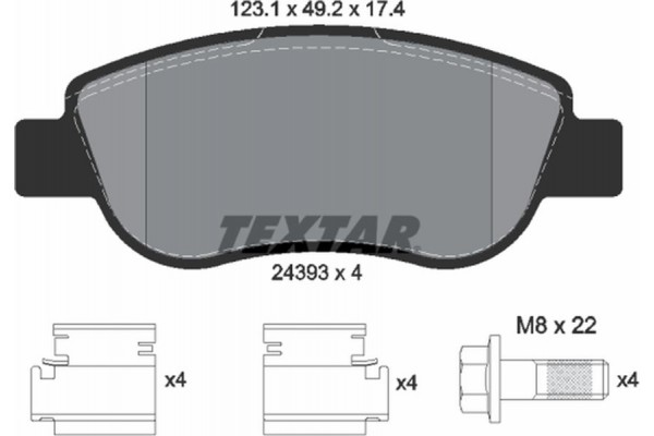 Textar Σετ τακάκια, Δισκόφρενα - 2439301 Textar Σετ τακάκια, Δισκόφρενα - 2439301