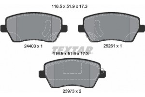 Textar Σετ τακάκια, Δισκόφρενα - 2440301