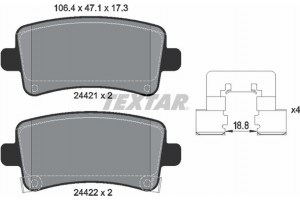 Textar Σετ τακάκια, Δισκόφρενα - 2442101